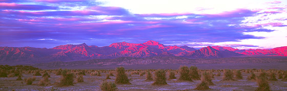 Panoramic Landscape PhotographyLast Golden Light on Hells Gate, Death Valley